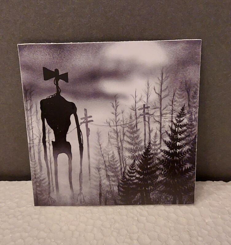 'Siren Night'  3x3 vinyl sticker of my original art